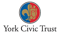 A blue and red circle with a gold badge. The words 'York Civic Trust' are underneath